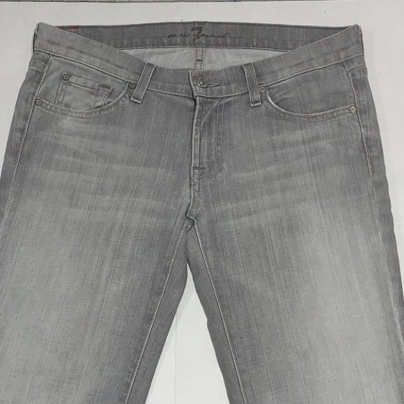 7 For All Mankind Women's Boot Cut Jeans - Light Gray - Picture 3 of 12
